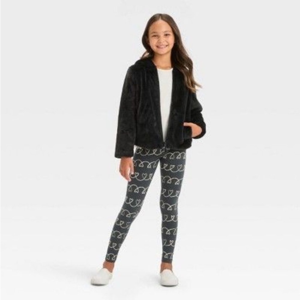 NWT Cat and Jack faux fur lined jacket size 14/16 kids!